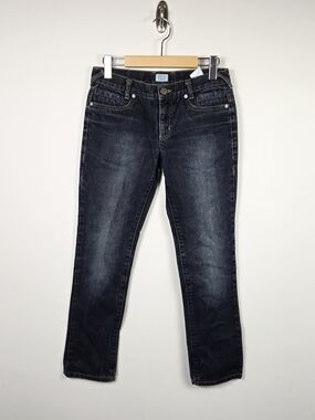 Vintage Armani Junior Girls Dark Wash Bootcut Jeans Size 12A Designer Denim